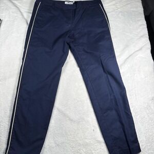 Vineyard Vines Pants Womens 8 Navy Blue Chino Piped Trim Straight Leg‎ Classic